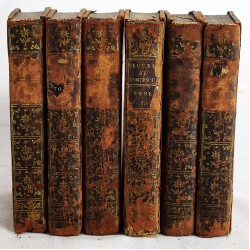 Oeuvres De Monsieur De Montesquieu. Nouvelle edition, revue, corrigee et considerablement augmentee par l'Auteur. Avec des Remarques Philisophiques et Politiques d'un Anonyme qui n'ont pas encore ete publiees. Six Volume set.